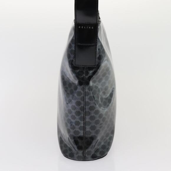 CELINE Macadam Canvas Shoulder Bag Vinyl Black - Picture 5 of 12